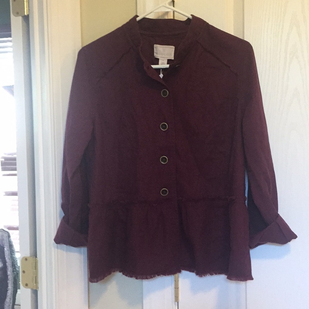NWT Caslon wine colored jacket